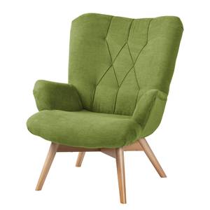 Fauteuil Tias geweven stof - Fijn golvend avocado