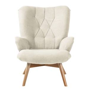 Fauteuil Tias geweven stof - Crème