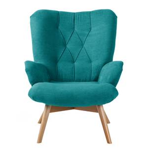 Fauteuil Tias geweven stof - Turquoise