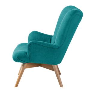 Fauteuil Tias geweven stof - Turquoise