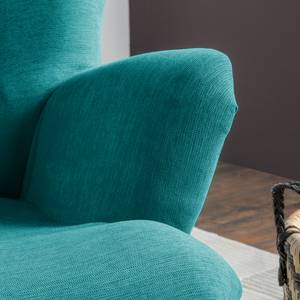 Fauteuil Tias geweven stof - Turquoise