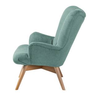 Fauteuil Tias geweven stof - Staalblauw