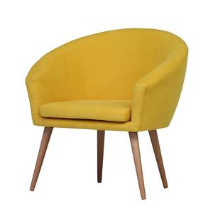 Fauteuil Tippytoe Tissu - Jaune moutarde