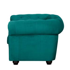 Fauteuil Torquay II Microfibre - Bleu pétrole