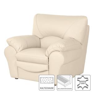 Fauteuil Torsby Cuir véritable beige - Beige