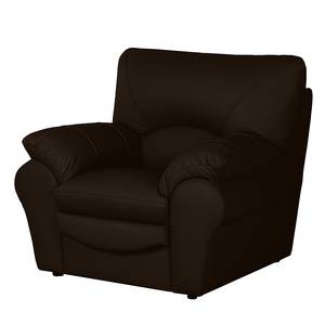 Fauteuil Torsby donkerbruin echt leer