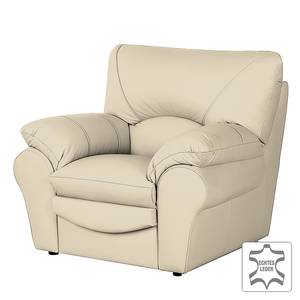 Fauteuil Torsby Cuir véritable taupe - Taupe