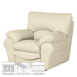 Fauteuil Torsby Imitation cuir - Ecru