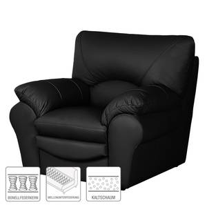 Fauteuil Torsby Imitation cuir - Noir