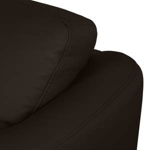 Fauteuil Toucy donkerbruin echt leer