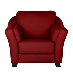 Fauteuil Toucy Cuir véritable rouge