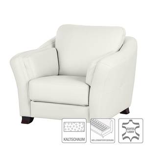 Fauteuil Toucy Cuir véritable blanc