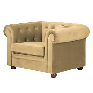 Fauteuil Upperclass Velours Avec coussins coussin Beige