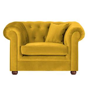 Fauteuil Upperclass Velours Avec coussins coussin Jaune