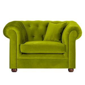 Fauteuil Upperclass Velours Avec coussins coussin Vert