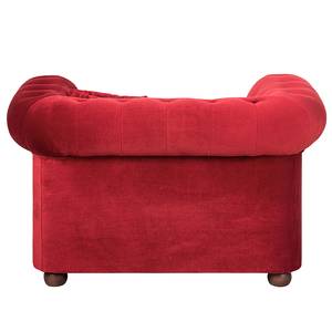 Fauteuil Upperclass fluweel met kussen rood