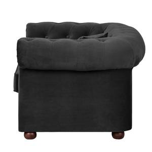 Fauteuil Upperclass Velours Avec coussins coussin Noir