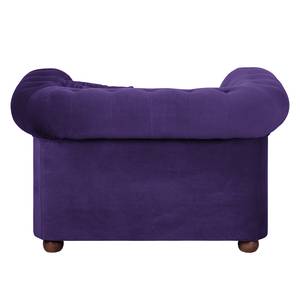 Sessel Upperclass Samtstoff - mit Kissen - Violett