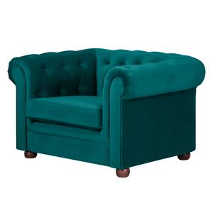 Fauteuil Upperclass Velours - Bleu pétrole