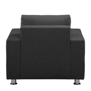 Fauteuil Upwell Tissu structuré - Anthracite - Avec repose-pieds