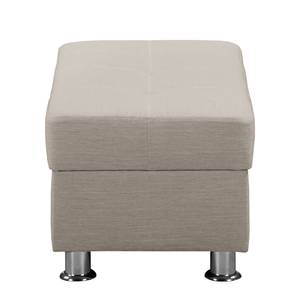 Fauteuil Upwell structuurstof - Kiezelkleurig - Met hocker