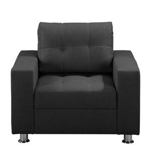 Fauteuil Upwell Tissu structuré - Anthracite - Sans repose-pieds