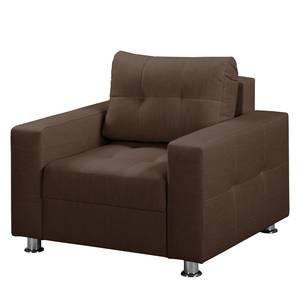 Fauteuil Upwell Tissu structuré - Marron - Sans repose-pieds