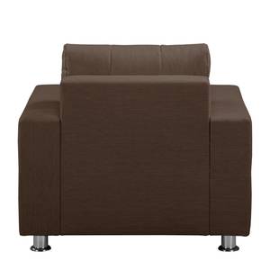 Fauteuil Upwell Tissu structuré - Marron - Sans repose-pieds