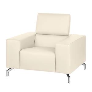 Fauteuil Varberg XXL Cuir véritable blanc