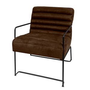 Fauteuil Voda II Aspect cuir vieilli - Marron