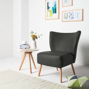 Fauteuil Wavre Cuir synthétique - Anthracite