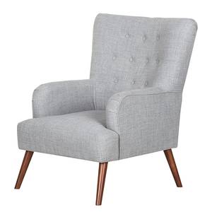 Fauteuil Wynford geweven stof - Lichtgrijs