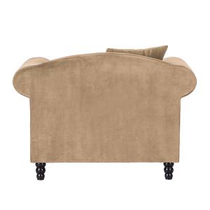 Sessel York Samtstoff Beige