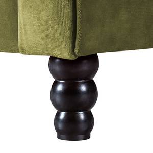 Fauteuil York Velours vert olive