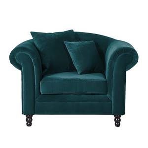 Fauteuil York Velours pétrole - Bleu pétrole