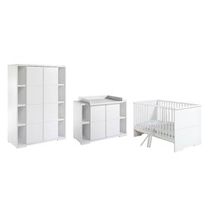 Babyzimmer Maximo (3-tlg.) Weiß - mit 2-trg. Schrank & Seitenregal
