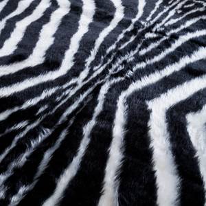 Zebrakunstfell Ziga Kunstfaser - Schwarz / Weiß - 70 x 100 cm