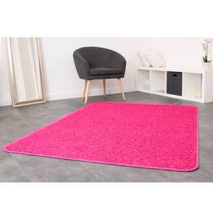 Tapis shaggy KiYDOO I Fibres synthétiques - Rose foncé - 133 x 190 cm