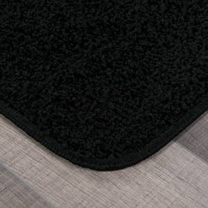 Tapis shaggy KiYDOO I Fibres synthétiques - Noir - 133 x 190 cm