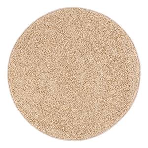 Tapis shaggy KiYDOO II Fibres synthétiques - Beige - Diamètre : 100 cm