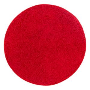 Tapis shaggy KiYDOO II Fibres synthétiques - Rouge - Diamètre : 100 cm