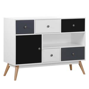 Buffet Almy Caoutchouc partiellement massif - Blanc / Gris