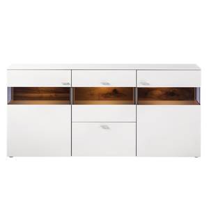 Sideboard Anzio Matt Weiß / Astnussbaum - Mit Beleuchtung