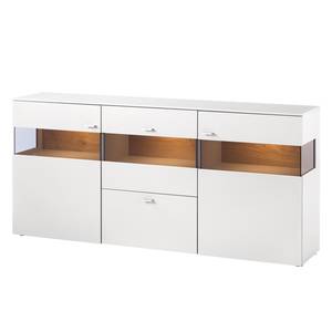 Sideboard Anzio Matt Weiß / Balkeneiche - Mit Beleuchtung