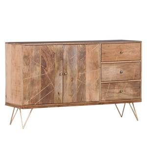 Sideboard Argallo Mango massiv / Metall - Mango / Gold