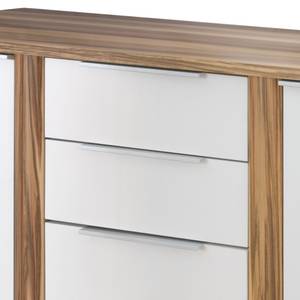 Sideboard Benol hoogglans wit - eikenhouten look