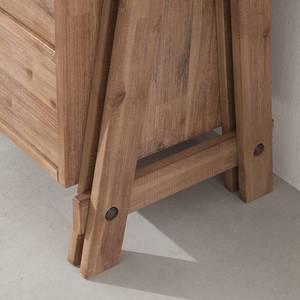 Dressoir Beton I deels massief acaciahout/betonnen look - Steenkoolkleurig