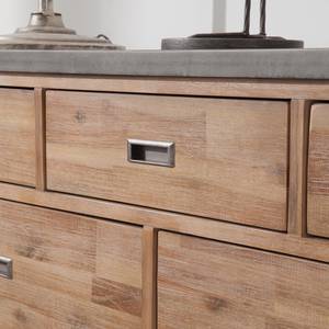 Dressoir Beton I deels massief acaciahout/betonnen look - Grijs - Grijs