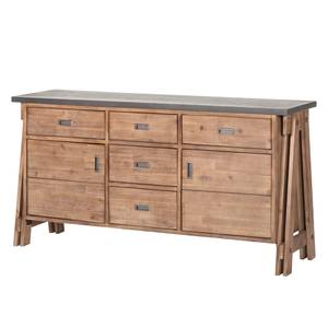 Dressoir Beton II deels massief acaciahout/betonnen look - Grijs - Grijs