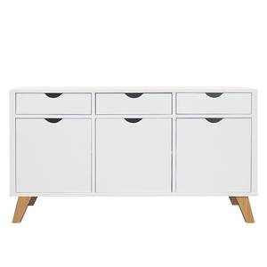 Sideboard Brekille I Weiß / Eiche